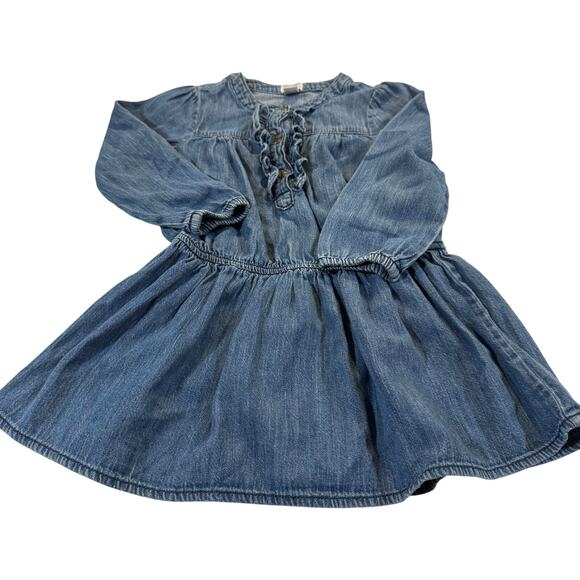 Old Navy 3T Denim Dress 100% Cotton - Picture 1 of 5